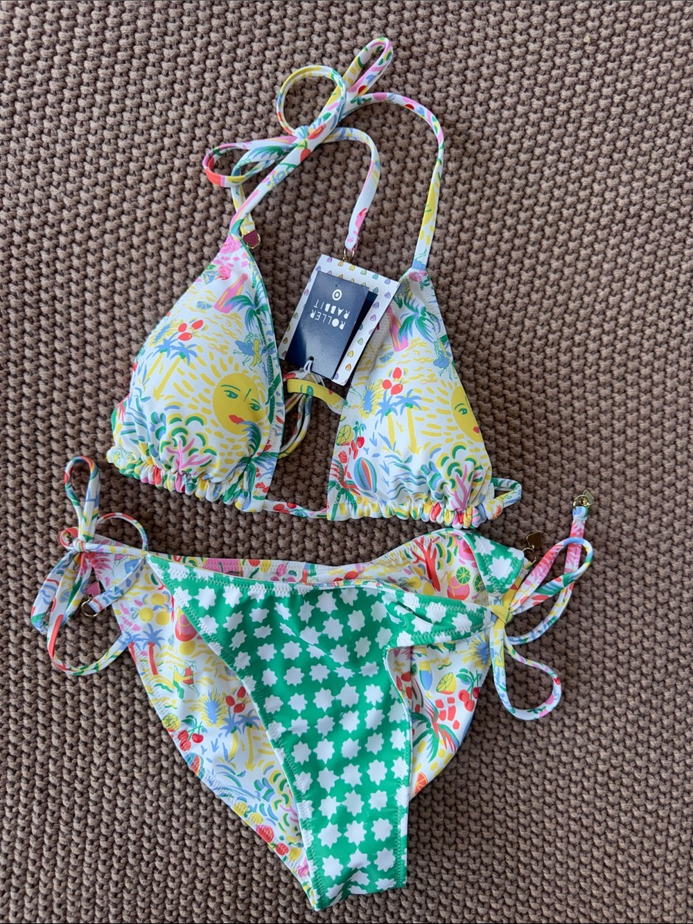 Roller rabbit x target bathing suit NEW 🆕 MEDIUM BOTTOM LARGE TOP